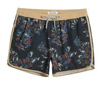 MaaMgic Mens Swimming Shorts Vintage Swimming Trunks Quick Dry Beach Bathing Swimming Shorts Swimsuits Board Shorts,New Brown Blue Flowers 4.5,M