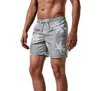 MaaMgic Men's Swimming Trunks Quick Dry Fit Performance Surfing Short with Pockets, 3glm-8, Small ( Waist:30 inches-32 inches )