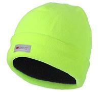 Maan Store Men’s Hi-Vis Reversible Polar Fleece Work Beanie Hat Thermal Thinsulate Winter Safety Cap Unisex (UK, Alpha, One Size, Yellow)