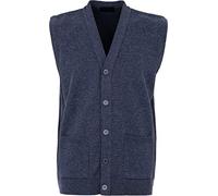 Maan Store Men’s Sleeveless Cardigan Sweater Vest - V-Neck Knitted Button-Down with Front Pockets, Lightweight Casual and Office Wear Denim 2XL