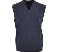 Maan Store Men V Neck Knitted Sleeveless Slipover Sweater Jumper Vest Classic Tank Top Denim/L