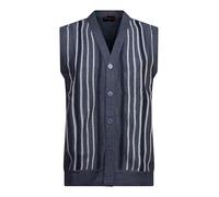 Maan Store Mens V Neck Sleeveless Knitted Waistcoat Tank Top Slipover Sweater Front Pocket With Button Opening Classic Cardigans Denim L