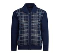 Maan Store Men's Zip-Up Knitted Cardigan Sweater Warm Collar Neck Long Sleeve Front Pockets Classic Casual Fall/Winter Outerwear Sizes S to 2XL (UK, Alpha, M, Regular, Regular, Navy)
