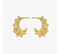 Maanesten Gold Plated Sadiq Crescent Moon Earrings 9866A
