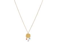 Maanesten Henny Necklace 18 ct. Goldplated Silver 2658A - Woman - 925 Sterling Silver Blue/Gold/Red 45 cm