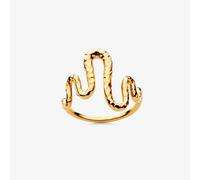 Maanesten Viva Gold Plated Hammered Wave Ring 4315A 59