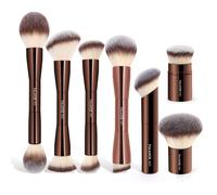 MAANGE 7/13/20pcs Aluminium Makeup Brush Set - Pro Grade with Cosmetic Bag 20pcs Aluminium Tube Makeup Brushes + Storage Bag