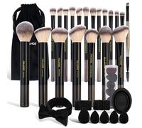 MAANGE Makeup Brushes 30 Pcs Makeup Kit, Multi-functional Makeup Tool Set with 20 Pcs Makeup Brush Foundation Brush Make up Brushes Set with Bag,Black