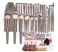 MAANGE Makeup Brushes, 51 Pcs Makeup Tool Set Multi-functional Makeup Brush Set Foundation Powder Blush Concealers Eyeshadows Make up Brushes(Champagne)