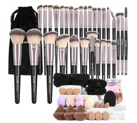 MAANGE Makeup Brushes, 51 Pcs Makeup Tool Set Multi-functional Makeup Brush Set Foundation Powder Blush Concealers Eyeshadows Make up Brushes(Black Gold)