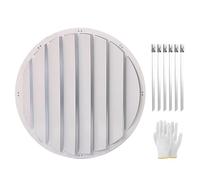 MAAOBR Air Conditioner Outdoor Unit Air Guide Plate, Galvanized Steel Air Vent Protection Fence Screen, Air Conditioner Deflector for Outside Units, Anti-Direct Blowing Baffle(Round,53cm/20.8in)