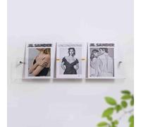 MAAOBR Wall Mount Clear Acrylic Magazine Holder Vinyl Records Holder Hanging Bookshelf Magazine Rack Literature Book Storage Organizer for Office Waiting Room Coffee Shop Home(Transparent,60x15x5cm)