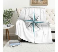 MAAPCHP Flannel Fleece Blanket Throws for Sofa Fluffy Blanket Bed Throw for Bedroom Compass, antique wind rose diagram for cardinal points axis of earth illustratio Blanket for Bed, Couch,Car 50x60in