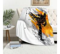 MAAPCHP Flannel Fleece Blanket Throws for Sofa Fluffy Blanket Bed Throw for Bedroom Creative silhouette of Judo Karate Fighter on abstract background for Sports con Blanket for Bed, Couch,Car 60x80in