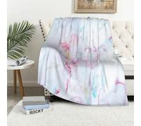 MAAPCHP Flannel Fleece Blanket Throws for Sofa Fluffy Blanket Bed Throw for Bedroom Fabric silk texture painted with flowers Blanket for Bed, Couch,Car 60x80in