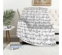 MAAPCHP Flannel Fleece Blanket Throws for Sofa Fluffy Blanket Bed Throw for Bedroom Math formulas seamless pattern hand drawn mathematical equations vector illustra Blanket for Bed, Couch,Car 60x80in