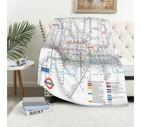 MAAPCHP Flannel Fleece Blanket Throws for Sofa Fluffy Blanket Bed Throw for Bedroom Metro subway underground transport system vector map. Railway transport line pla Blanket for Bed, Couch,Car 50x60in