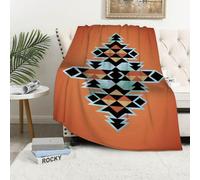 MAAPCHP Flannel Fleece Blanket Throws for Sofa Fluffy Blanket Bed Throw for Bedroom Navajo aztec textile inspiration pattern. Native american indian tribal hand dra Blanket for Bed, Couch,Car 60x80in