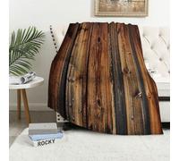 MAAPCHP Flannel Fleece Blanket Throws for Sofa Fluffy Blanket Bed Throw for Bedroom Old Rustic Wooden Planks Wood Texture Backgrounds Art Blanket for Bed, Couch,Car 60x80in