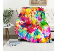 MAAPCHP Flannel Fleece Blanket Throws for Sofa Fluffy Blanket Bed Throw for Bedroom Pastel, abstract oil painting style watercolor brushstrokes speckled su Blanket for Bed, Couch,Car 50x60in