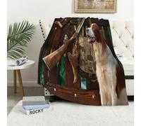 MAAPCHP Flannel Fleece Blanket Throws for Sofa Fluffy Blanket Bed Throw for Bedroom Pheasant hunting dog spaniel Blanket for Bed, Couch,Car 40x50in