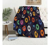 MAAPCHP Flannel Fleece Blanket Throws for Sofa Fluffy Blanket Bed Throw for Bedroom Retro Vinyl Record Blanket for Bed, Couch,Car 30x40in