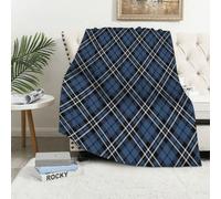 MAAPCHP Flannel Fleece Blanket Throws for Sofa Fluffy Blanket Bed Throw for Bedroom Tartan scotland seamless plaid pattern vector. Retro background fabric. Vintage Blanket for Bed, Couch,Car 40x50in