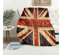 MAAPCHP Flannel Fleece Blanket Throws for Sofa Fluffy Blanket Bed Throw for Bedroom The United Kingdom or Union Jack grunge flag Blanket for Bed, Couch,Car 40x50in
