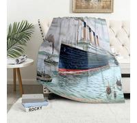 MAAPCHP Flannel Fleece Blanket Throws for Sofa Fluffy Blanket Bed Throw for Bedroom Titanic background Blanket for Bed, Couch,Car 50x60in
