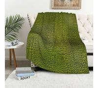 MAAPCHP Flannel Fleece Blanket Throws for Sofa Fluffy Blanket Bed Throw for Bedroom Vector illustration of alligator skin seamless art crocodile Blanket for Bed, Couch,Car 50x60in
