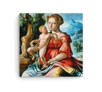 Maarten Van Heemskerck Paintings Wall Art Poster Prints The Rest on The Flight Into Egypt Wall Art Painting Canvas Gift Living Room Prints Bedroom Decor Artworks Unframe 12x12inch(30x30cm)