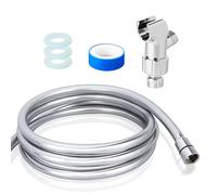 Maas and Bath Shower Head Accessory Hose and Bracket Installation Kit - Quick and Easy Setup, Reliable and Leak Proof, Durable Long Hose for Improved
