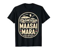 Maasai Mara Kenya Cream Emblem Travel Souvenir T-Shirt