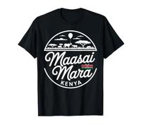 Maasai Mara Kenya Retro Script Travel Souvenir T-Shirt