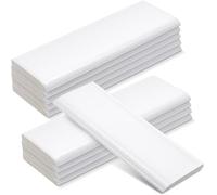Maasechs 10 Pcs 2 x 6 in Ceramic Tile Bull Nose Trim Edge Glossy Subway Wall Trim Tile for Finishing in Bathroom Kitchen Backsplash and Shower Walls (Single Round Edge,White)