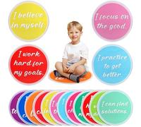 Maasechs 12 Pcs Circle Carpet Seats for Classroom 16 Inch Kids Round Floor Mat Soft Non Slip Rug for Back to School Educational Preschool Kindergarten Daycares Playing Areas