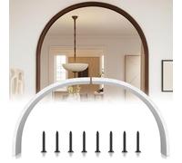 Maasechs 2 Pcs Rounded Doorway Arch Kit 19 7/10", 4 7/10" Wide DIY Interior Doorway recurved Drywall Full Half Circle Top Round Arch Kit for Livingroom