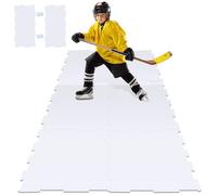 Maasechs 3 Pack Dryland Hockey Ice Tiles, 19 x 38 Inch Large Synthetic ice Tiles Artificial Ice Tiles Double Sided Hockey Shooting Tiles Outdoor ice Rink for Shooting Passing Practices