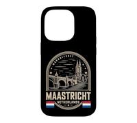 Maastricht Netherlands Cream Emblem Travel Souvenir Case for iPhone 14 Pro