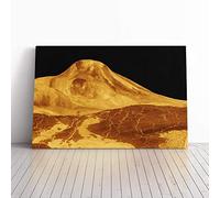 Maat Mons Planet Venus Space Canvas Print | Gallery Wrapped 30mm Frame Wall Art | 30x20 inches | Ready to Hang | Modern Space Picture | Living Room Bedroom Lounge Office