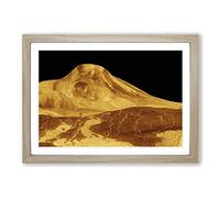 Maat Mons Planet Venus Space Framed Print | A2 Oak Framed Wall Art | Ready to Hang | Modern Space Picture | Living Room Bedroom Lounge Office