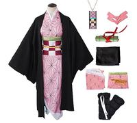Maazusa Cosplay Costume Kimono Cosplay Outfits Halloween Party Costumes Cosplay Clothes for Women (Pink, 140)