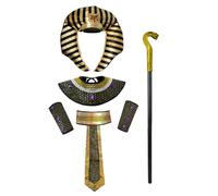 Maazusa Pharaoh Costume for Men, Egyptian Adults Costume Egyptians King Outfit, Pharaoh Egyptian Adult Costumes for Halloween Carnival Birthday Cosplay Party