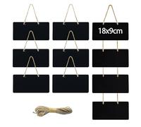 MABAHON 10Pcs Chalk Board Hanging,Small Hanging Blackboard Sign,Mini Chalkboard Signs,Price Tags for Display18*9cm,Chalk Labels for Home Office Restaurants Cafes Wall Weddings Birthday Parties