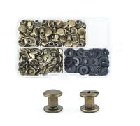 MABAHON 80 Sets Chicago Screw Post M5x6mm Metal Rivet Replacement Repair Luggage, Wallet, Backpack, Belt, Dog Leash, Books, Photo Albums (Bronze)