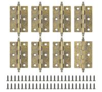 MABAHON 8Pcs Antique Bronze Butt Hinges - Retro Brass Door Hinges with 50PCS Screws for Cupboards, Cabinet Doors, Jewelry Boxes