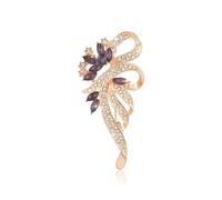 MABAHON Floral Brooch Created Crysta Rhinestone,women's brooches & pins,fashion crystal delicate brooches elegant brooch for Women, Girls, Ladies(gold)