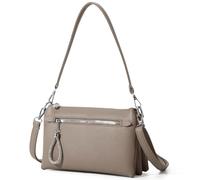 Mabecol Handbag Women's Small Shoulder Bag PU Leather Shoulder Bag, beige-brown, 25 x 8 x 16 cm