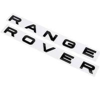 MABEIYE Car Emblem Badge for Land Rover Range Rover Velar, Discovery 2, 3, 4, Defender - Metal, 3D, Sporty Black Finish - Easy Install - Replacement Modification