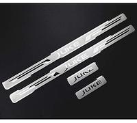 MABEIYE Strips Stainless Steel Threshold for Nissan Juke 2010-2023, 4 Pcs Car Door Sill Protector Strips Car Door Sill Protector Strips Scuff Guard Threshold Protective